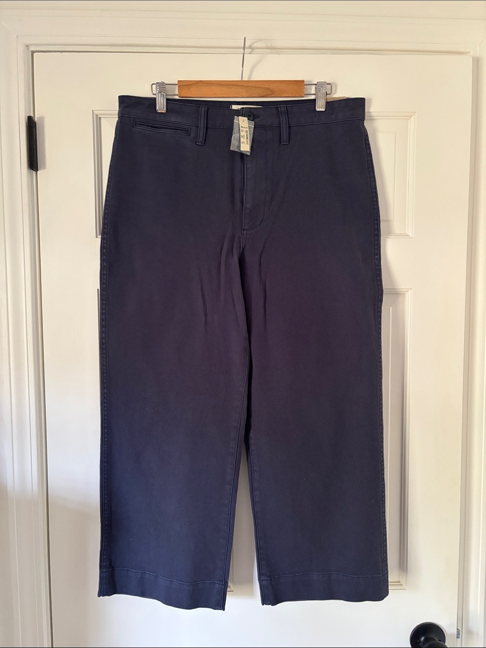 Madewell Wide-Leg Crop Navy Chinos